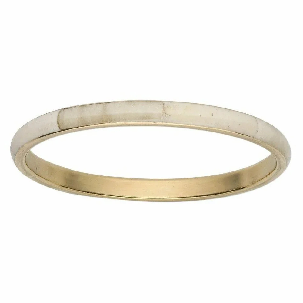 Handcrafted Tribal India Raw Brass and Cream Yak Bone Bangle Bracelet